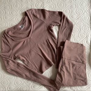 Mauve TNA Top and Leggings Set